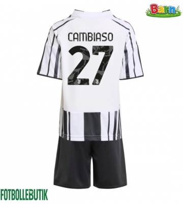 Juventus Andrea Cambiaso #27 Hemmaställ Barn 2025-26 Kortärmad (+ Korta byxor)